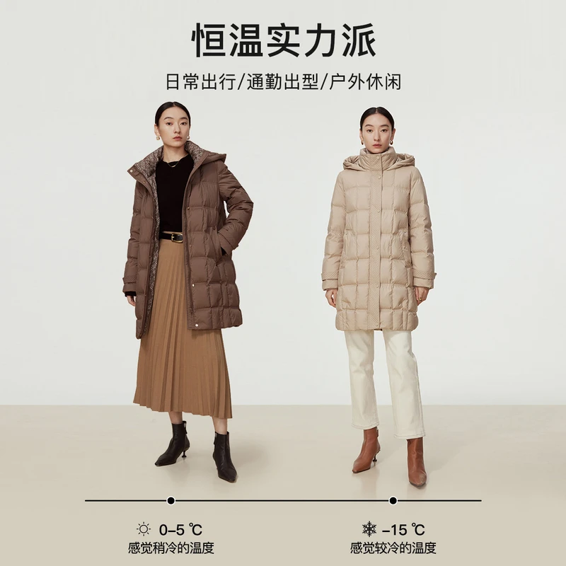 dunnu敦奴旗舰店2024冬新款保暖休闲宽松防风立领连帽羽绒服