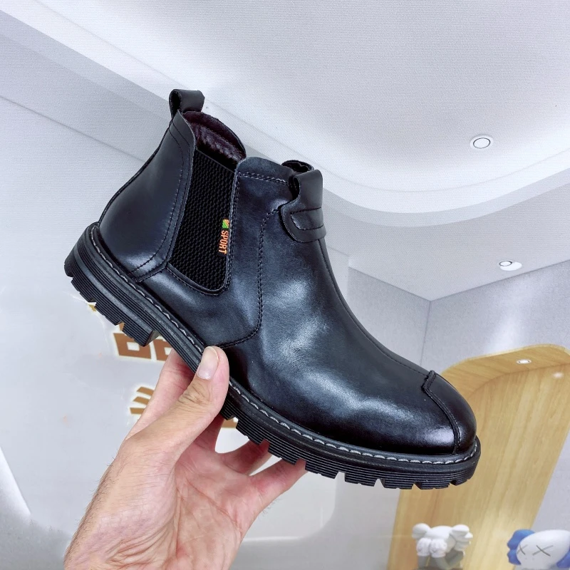 【断码清仓】马丁靴男保暖冬季加绒加厚棉皮鞋71633-2