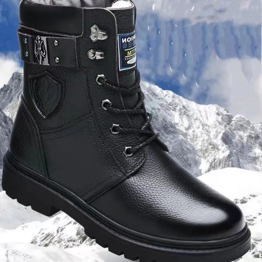 【断码】男鞋休闲棉鞋冬季加绒加厚保暖棉皮鞋2658