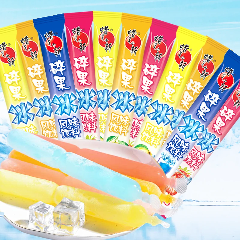 蜡笔小新碎果冰85ml*19支果味棒棒冰夏天冷饮冰棍碎冰冰零食BY