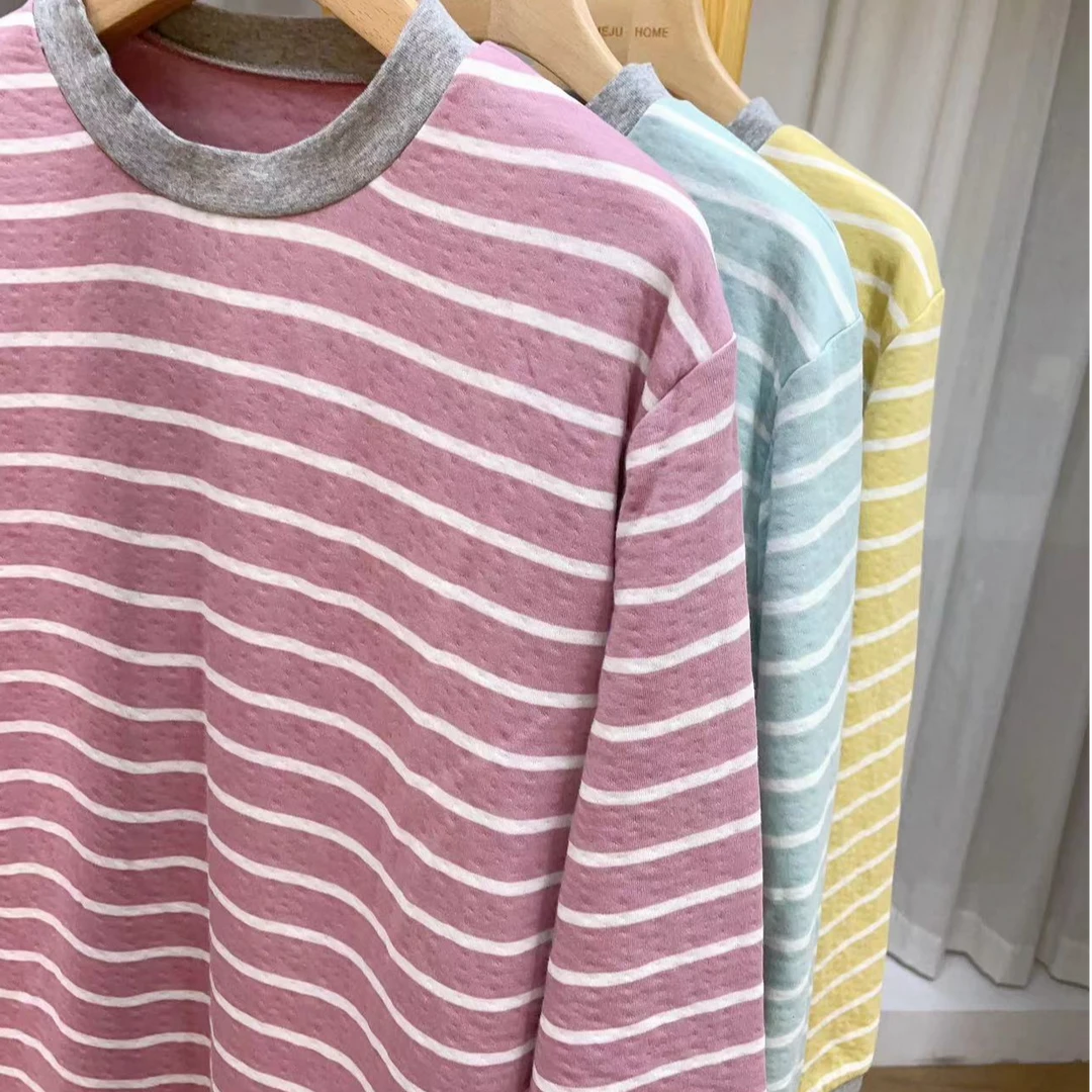 出口捡漏春秋女士简约套装长袖长裤家居服宽松套装