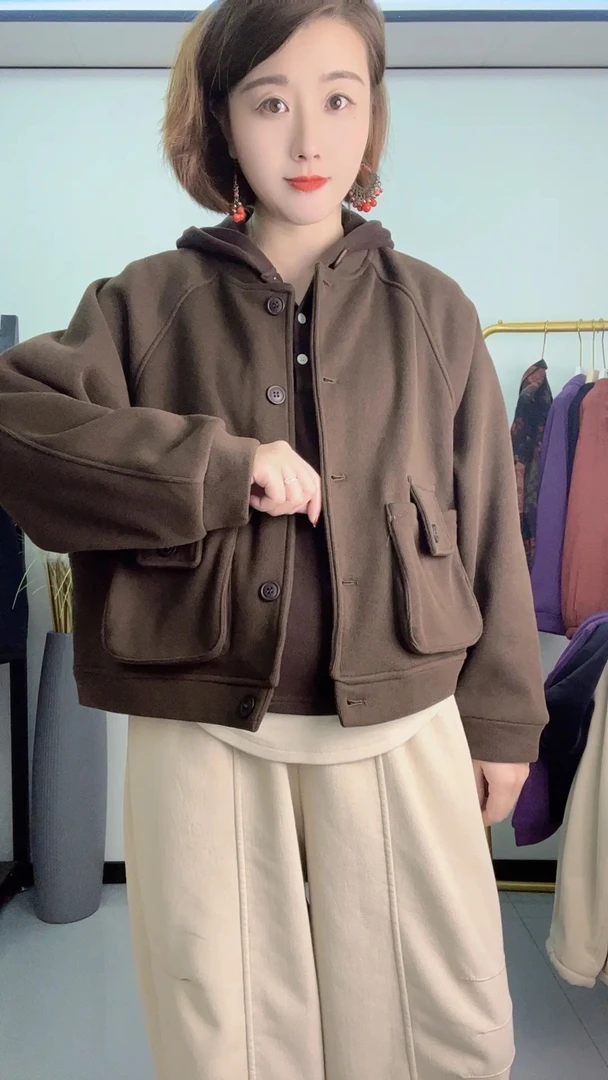 11秋冬新款加绒加厚洋气百搭时尚外套