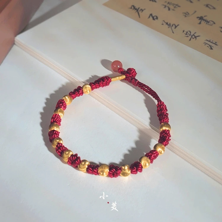 18K金猫眼满天星5mm手绳12颗 G9323