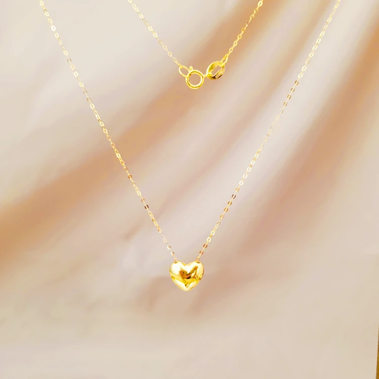 18K金爱心套链项链  G6061