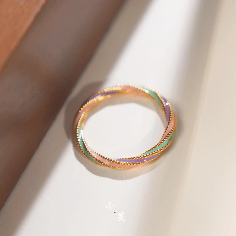 多巴胺・18K金莫比乌斯环彩虹吊坠（多样性发） G4539