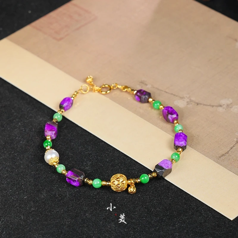 18K金舒俱来翡翠手链（多样性发）九紫离火G9620