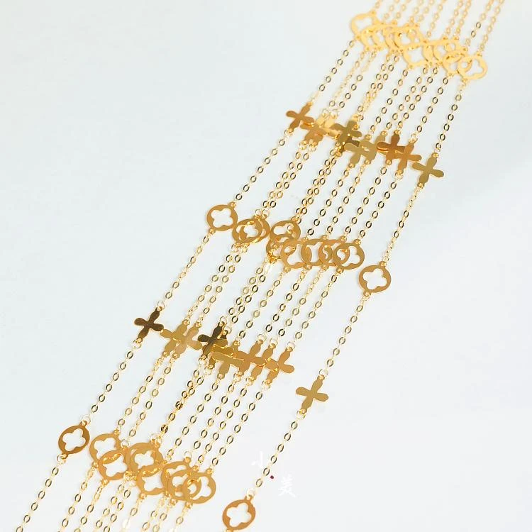 福利・18K金老花四叶草手链（多样性发一） G9536