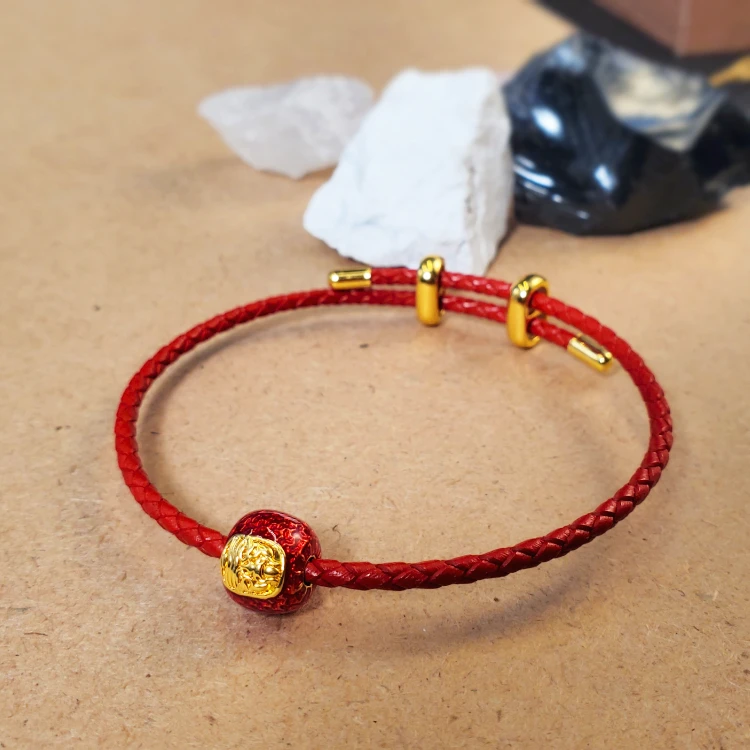 18K金烧蓝扎基转运珠 新年款  G5889