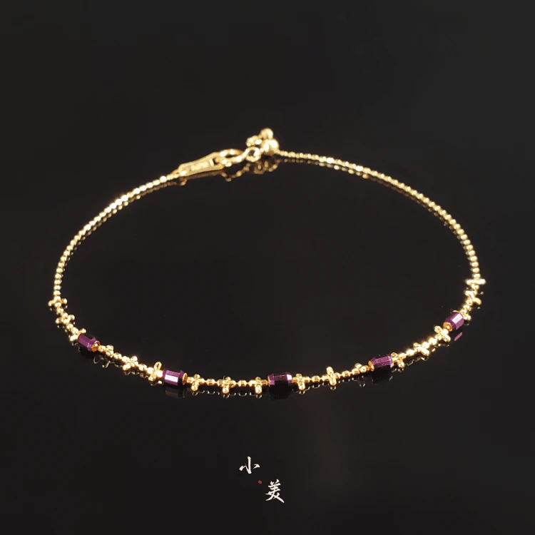 18K金紫金仙女金珠手链 九紫离火 G5434