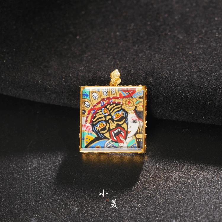 18K金扎基前世今生唐卡吊坠 （多样性发货）G8413