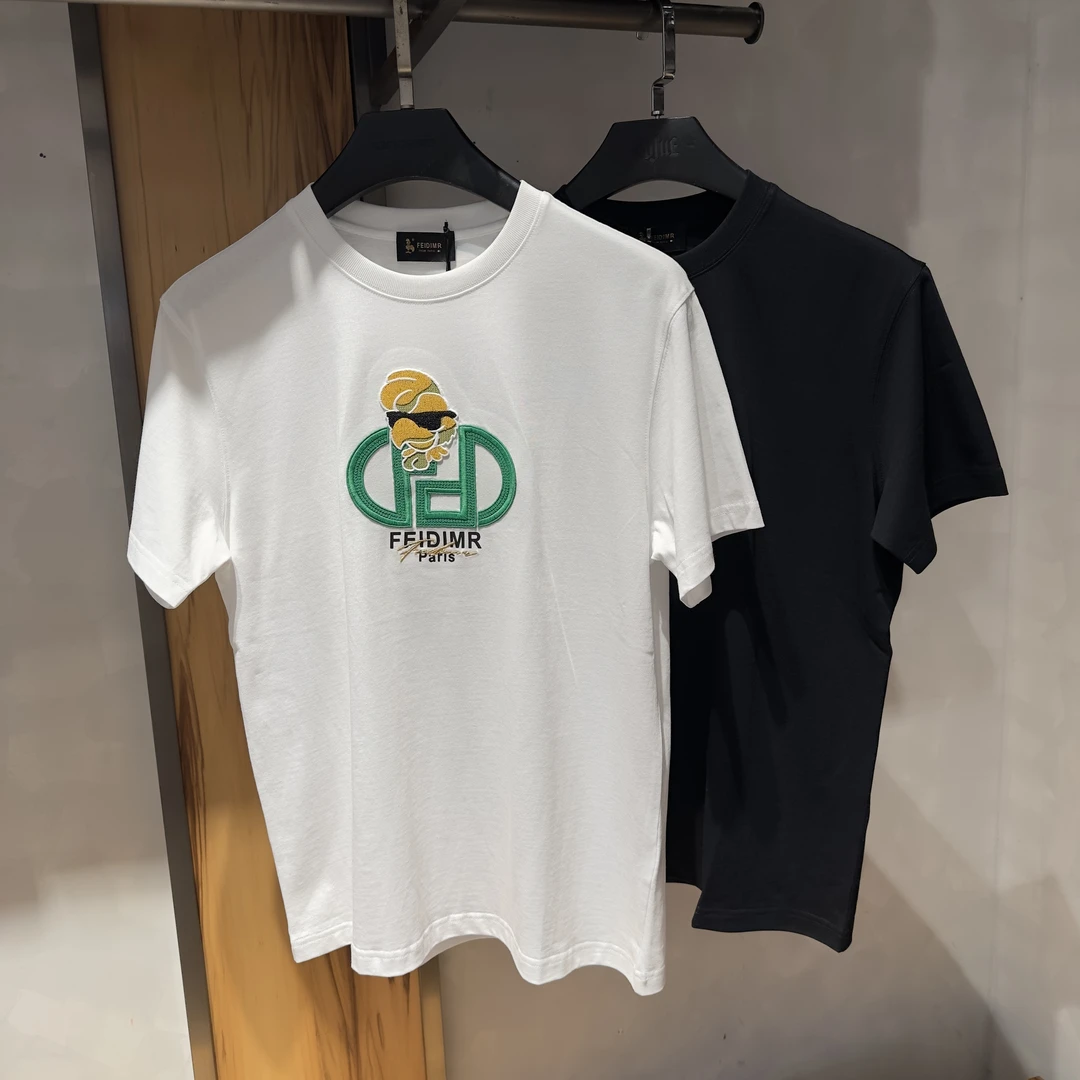 【FEIDIMR】时尚休闲夏季半袖圆领纯棉百搭春夏潮流简约经典男士t恤