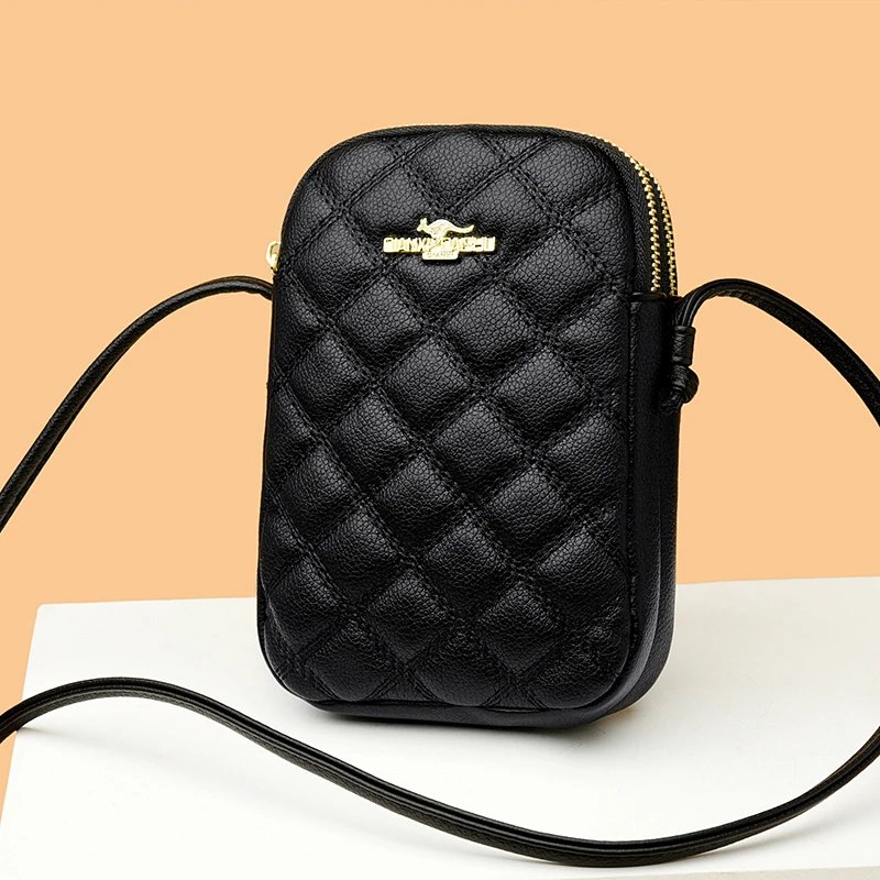 米琦袋鼠品牌时尚百搭女士手机包2025新款简约百搭单肩包斜挎包包