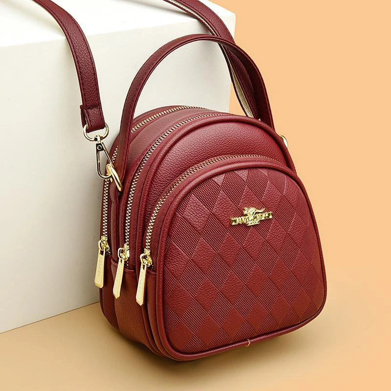 米琦袋鼠女包韩版手机包单肩包2025新款简约洋气时尚女士包斜挎包