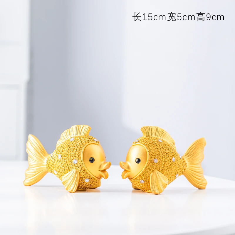 小号金鱼摆件创意家居装饰品客厅酒柜电视柜家用乔迁新居送礼