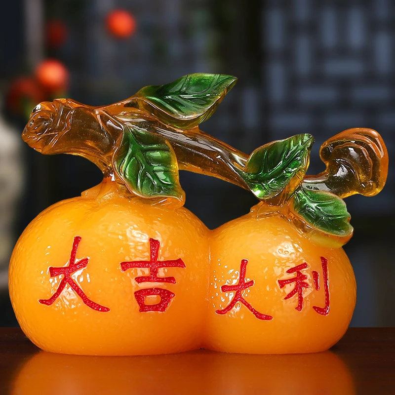 创意中式大吉大利小摆件书房办公桌车内饰品商务礼品装饰工艺品