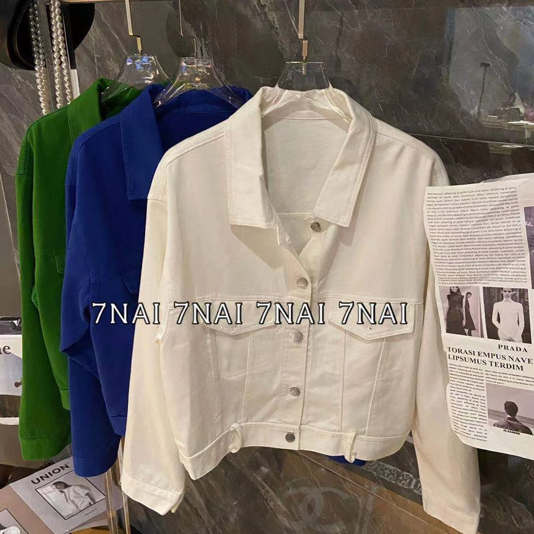 七七推荐 韩国东大门短款牛仔外套QN5122