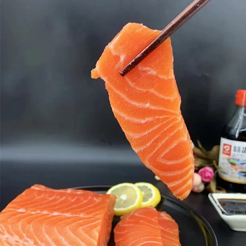 [冰鲜挪威三文鱼刺身拼盘]400g中段+400g鱼腩刺身当天现开即食