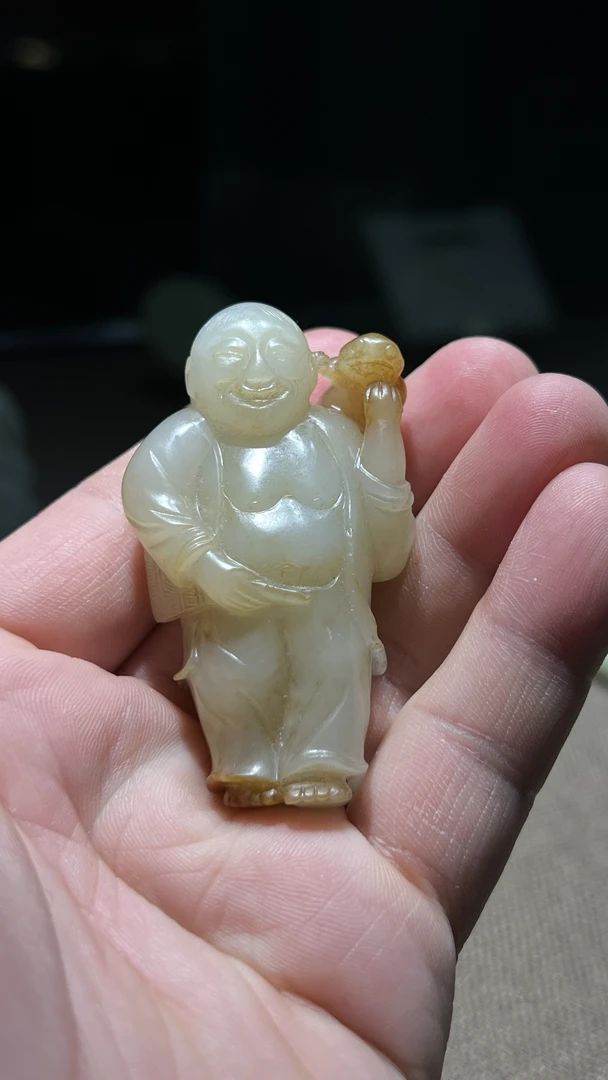 清代和田玉童子（来源苏富比、有发票