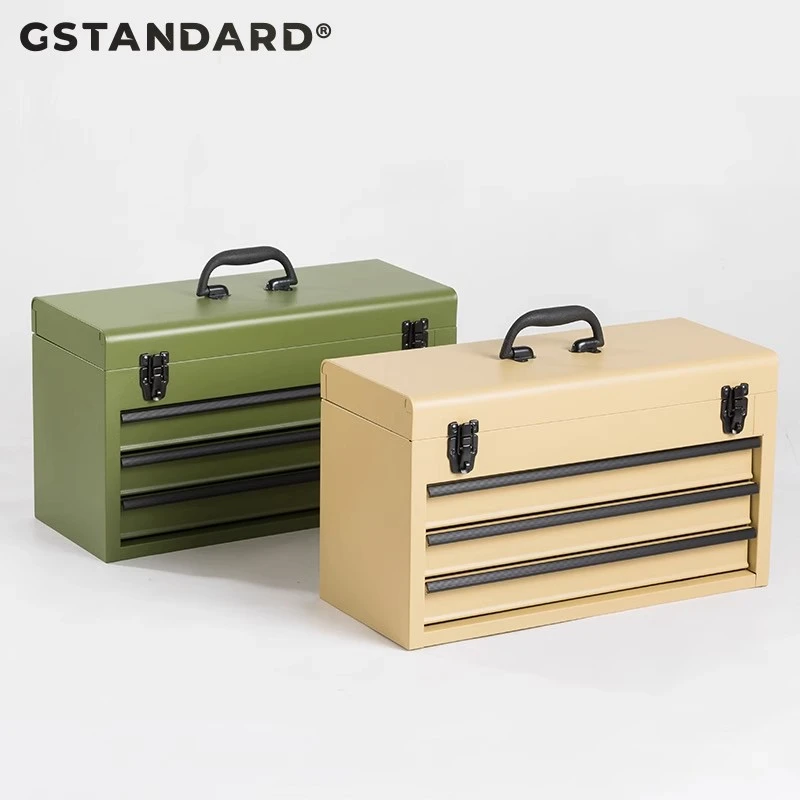 新品上架G家Gstandard美式133X家用金属收纳盒储物盒三层抽屉款