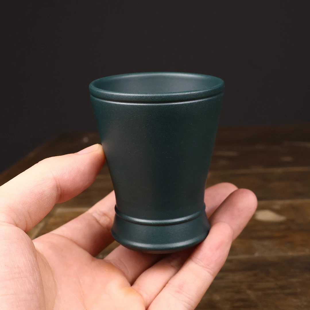 宜兴陈富艳紫砂三色主人杯品茗杯小容量原矿泥料闻香杯纯手工宽口