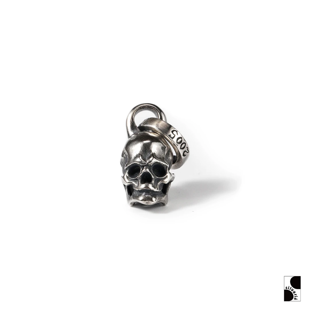 吊坠925银 =silvarie=MAD CULT 日本手工经典骷髅头纯银吊坠男女