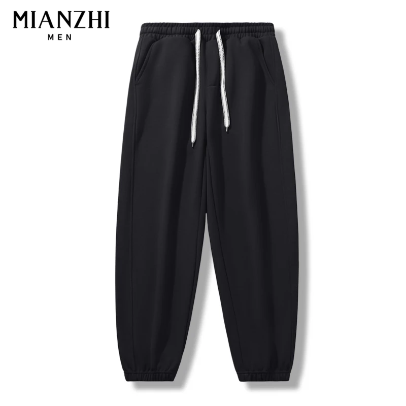 棉致裤子男士秋季薄款宽松束脚休闲运动九分潮牌卫裤