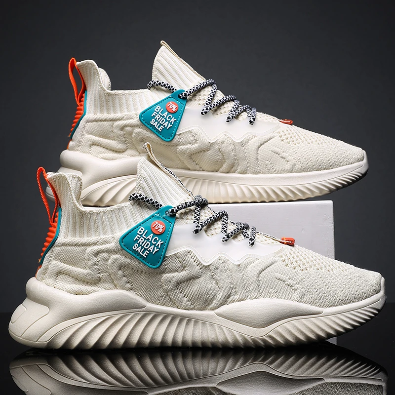 2024新款春季男士休闲运动鞋百搭潮流男鞋透气网面跑步鞋耐磨防滑