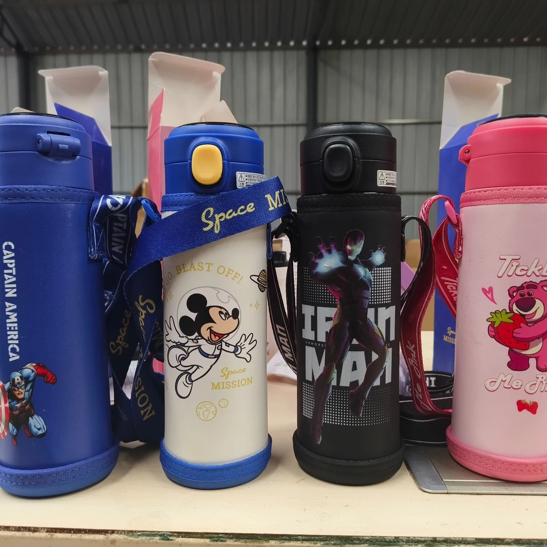 迪士尼儿童保温杯316L不锈钢水杯上学水壶幼儿园吸管