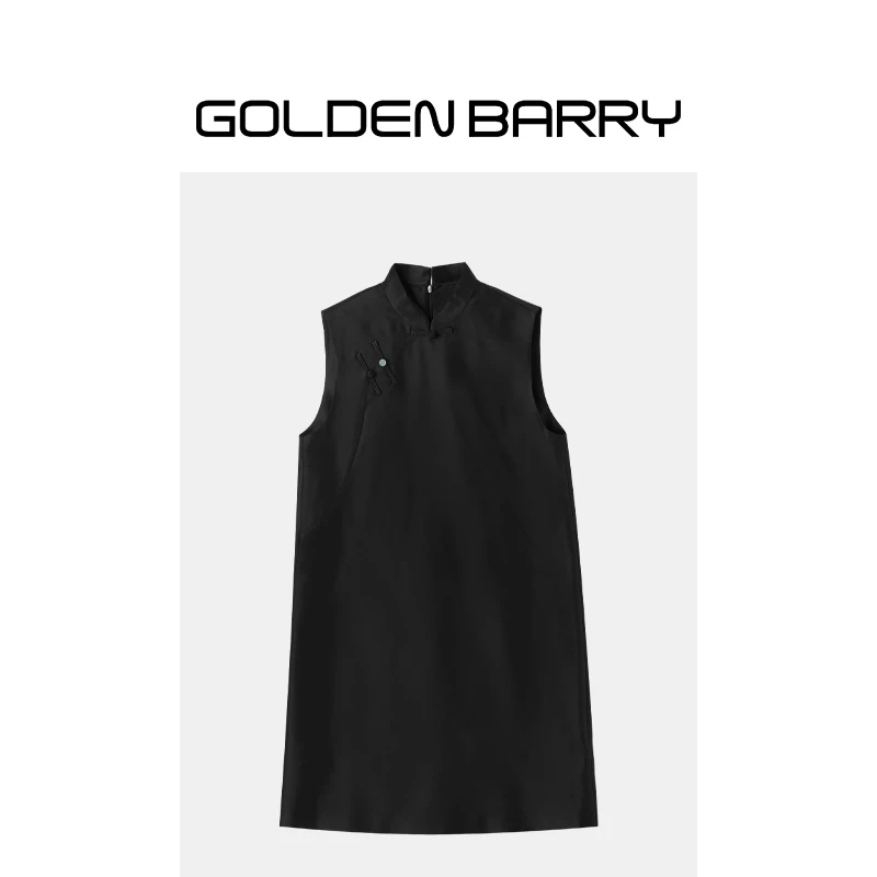 GOLDENBARRY|307091新中式丝毛连衣裙