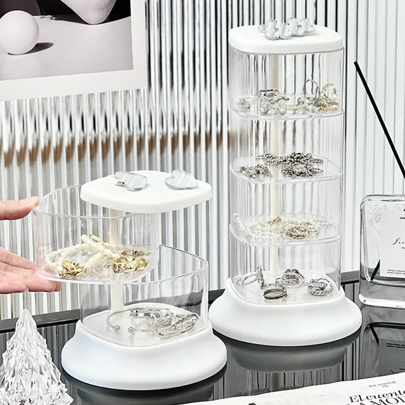首饰盒/箱 首饰收纳盒旋转梳妆台项手链收纳盒置物架收纳架优品