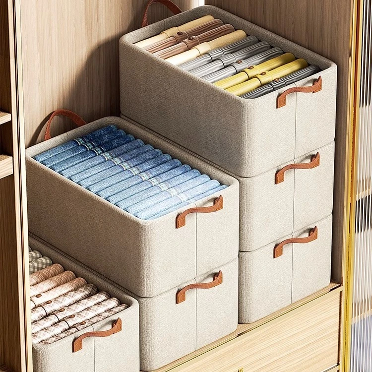 衣服收纳箱家用衣物裤子整理盒衣柜分层收纳储物箱优品