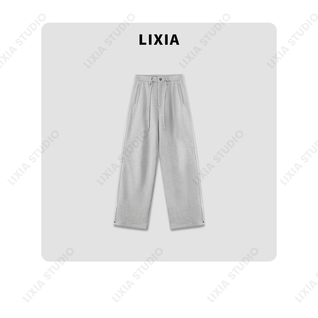 LIXIA【冬日秋明】ins风设计感百搭休闲裤-A7611