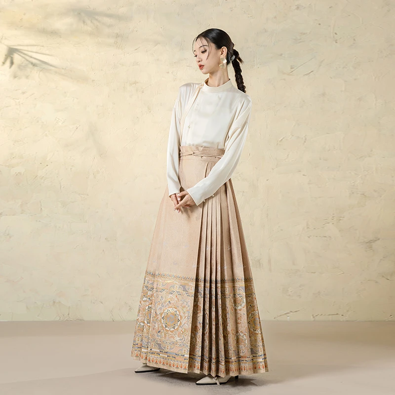 随时anytime 弥音原创重工织金改良马面裙女装套装2024新中式