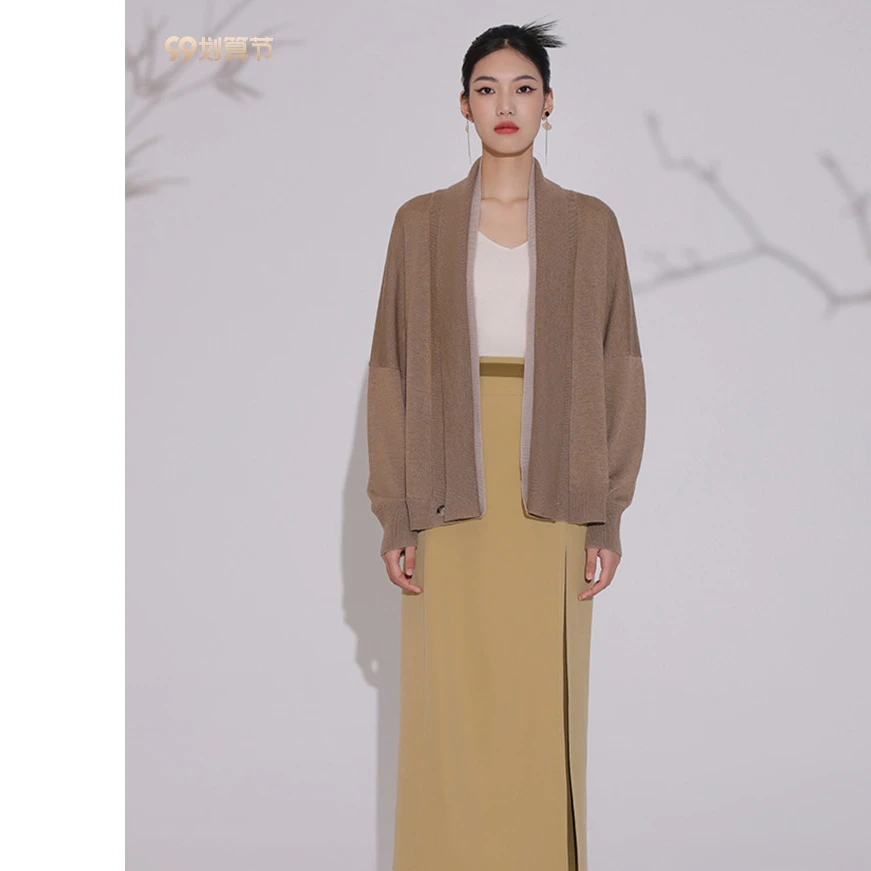 随时anytime 含光明制国风改良汉服女初秋上衣外套汉元素针织开衫