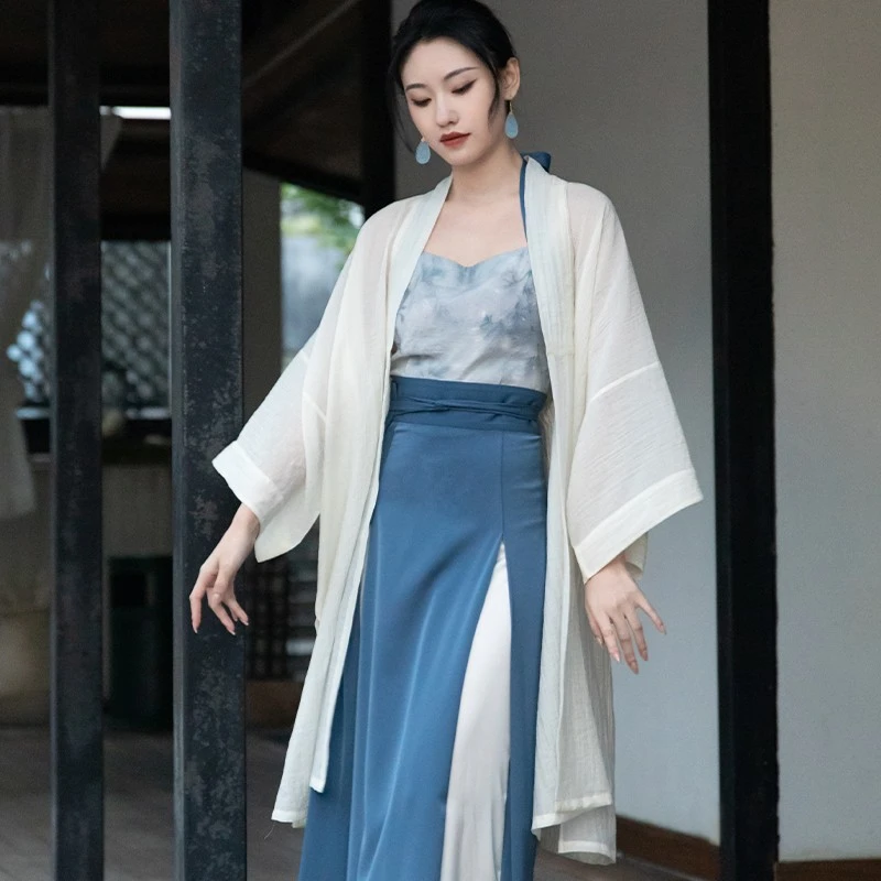 随时anytime 清辉 改良宋制汉服女四破三裥裙