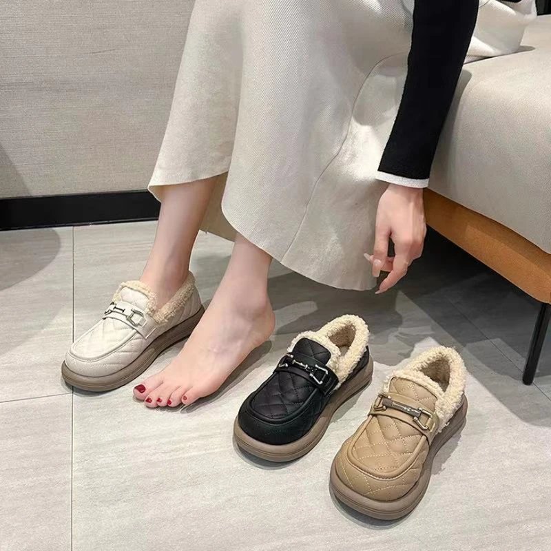 安妤皙&曲奇华夫格豆豆鞋T10【F19】