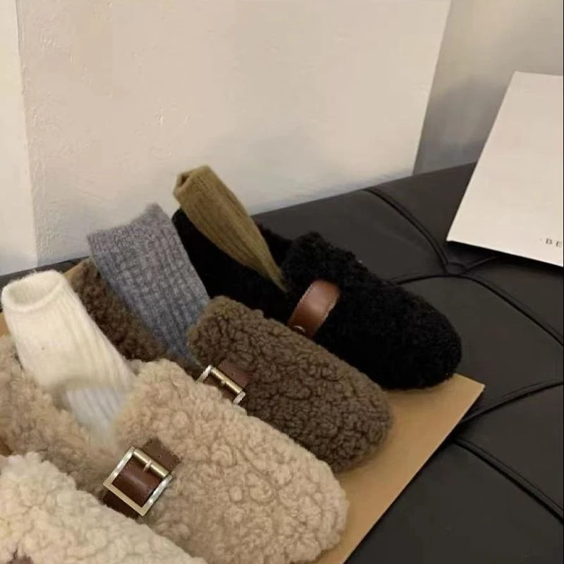 安妤皙&羊咩咩加棉毛毛鞋88817【A16】