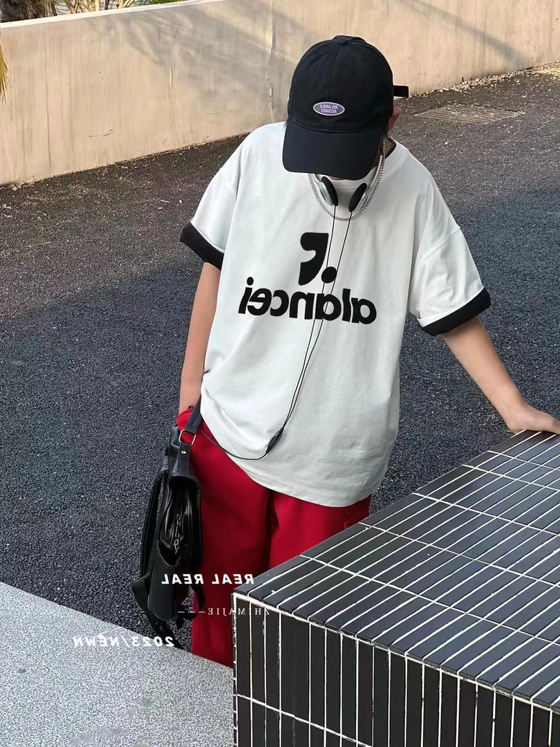 【酷宝贝】998男童潮酷印花T恤衫夏季潮流中大童百搭夏款儿童设计师