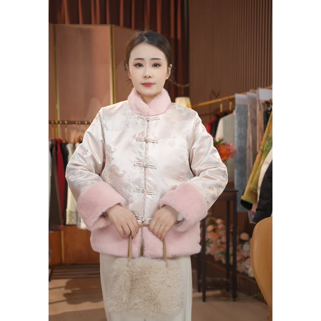 《 金玉棠-棉服》新中式提花复古国风高定双面穿棉服外套