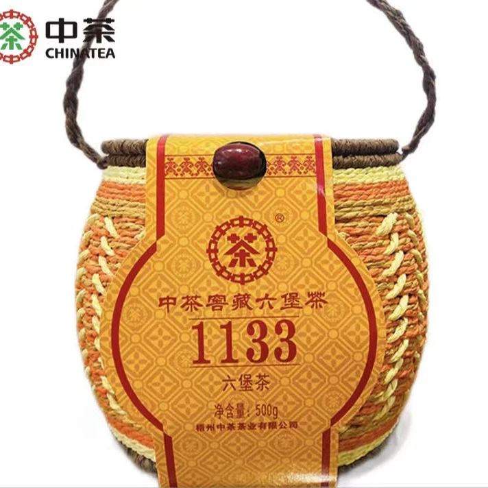 【茶博会福利】【1133】中茶 窖藏六堡茶 500克 2021年陈化 一级茶
