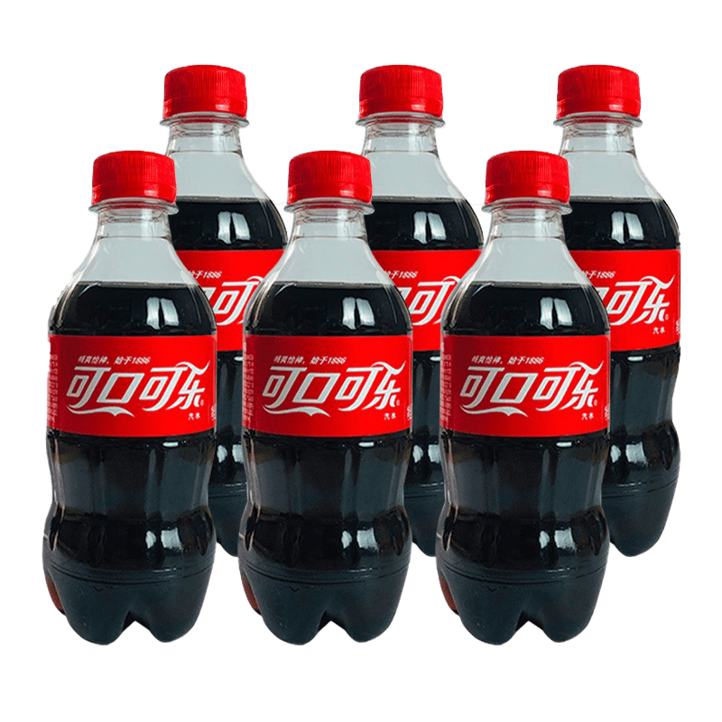COCA COLA/可口可乐碳酸饮料 可乐300ml*6/4瓶汽水饮料夏季解暑