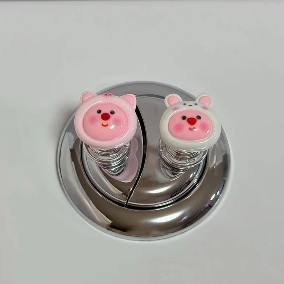 小海狸马桶箱按压器长指甲美甲专用通用创意卫生间马桶按压器可爱