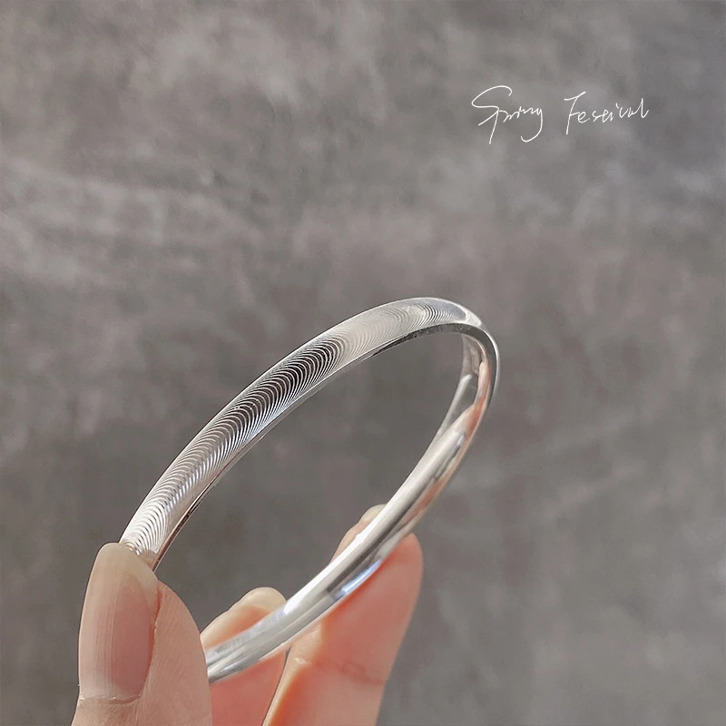 00足银手镯 999.9 【45】21.23g 猫眼拉丝工艺轻奢网红爆款礼物