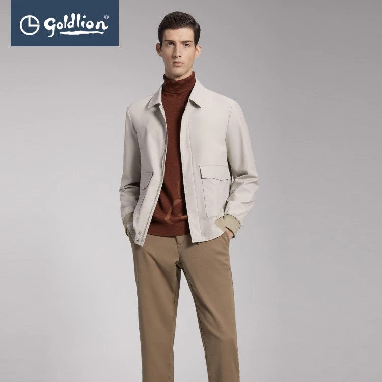 Goldlion/金利来【保暖舒适】秋季男士防水时尚翻领商务休闲夹克