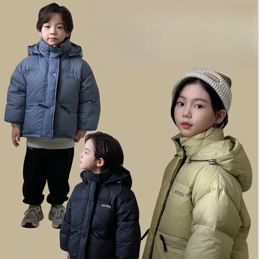 儿童冬装棉服外套2024秋冬新款中大童男女孩洋气时尚加厚保暖上衣