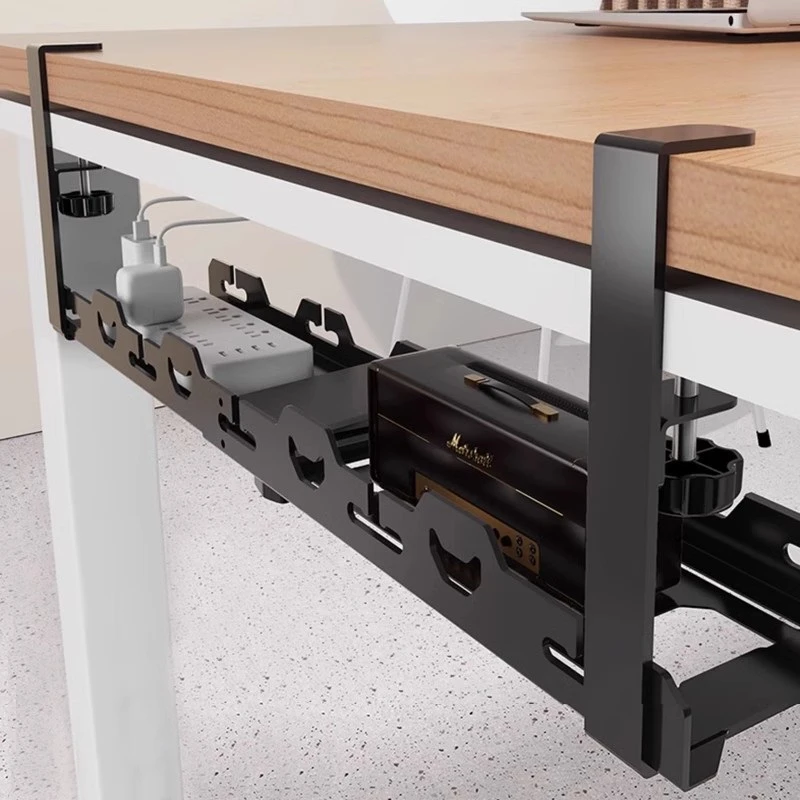 理线器桌下理线架槽盒免打孔整理线路电线神器桌面走线路由器桌底