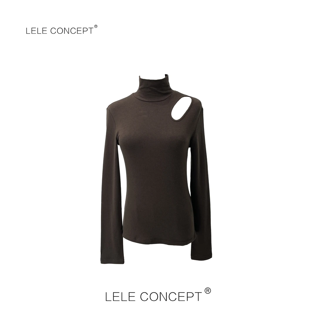 LELE CONCEPT丨【超】三色高领心机打底上衣S0677