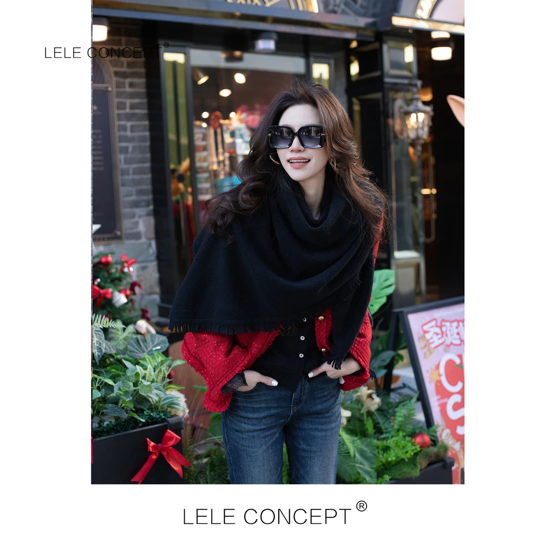 LELE CONCEPT 丨【超】轻奢金扣无领香风外套Y0499