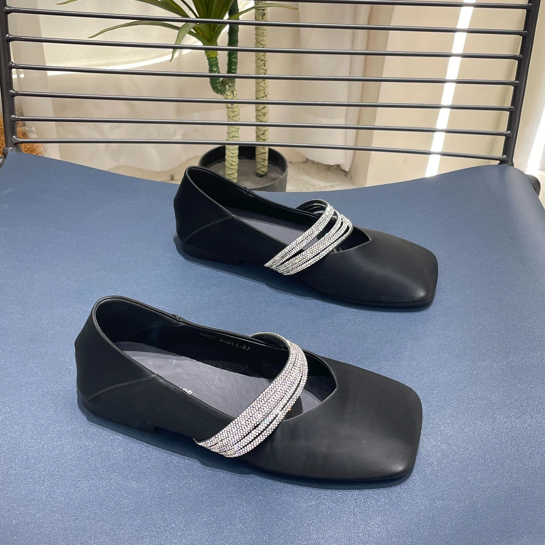 气质百搭单鞋女款2024新款夏季粗跟温柔晚晚鞋法式浅口女鞋6807