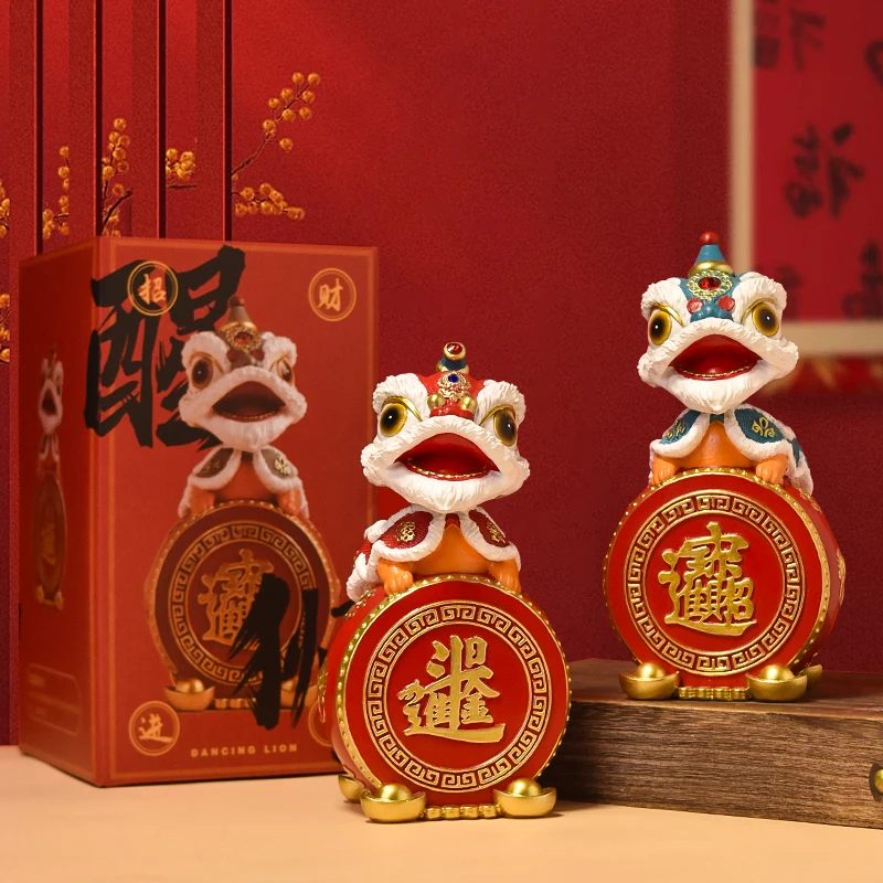 新款中式醒狮摆件中国风家居客厅办公室桌面开业高级国潮礼品装饰